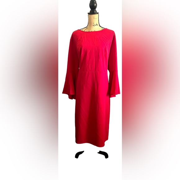 Plus Size Long Sleeve Bodycon for Women Bell Sleeve Cocktail Dress Size 22 Wide - Picture 5 of 9